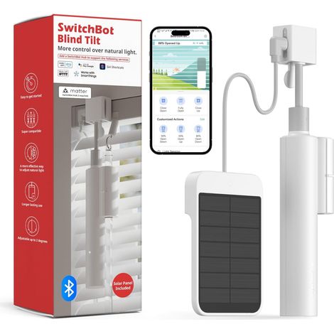 Blind Tilt - Rideaux électriques intelligents avec télécommande Bluetooth, Alimentation Solaire, ajout de commutateurs Hub pour Les Rendre compatibles avec et (1/5)