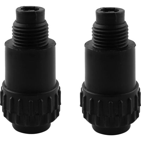 2 bouchons de vidange filetés 16x1,5 3/8BSPT, filetage extérieur, capuchon en plastique noir, accessoire pour compresseur d'air (1/5)
