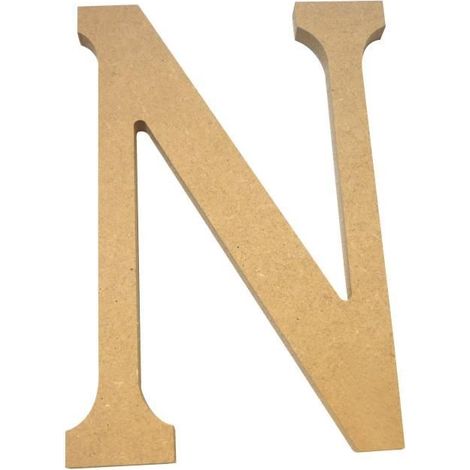 Lettre "N" Mdf - Hauteur : 220 mm