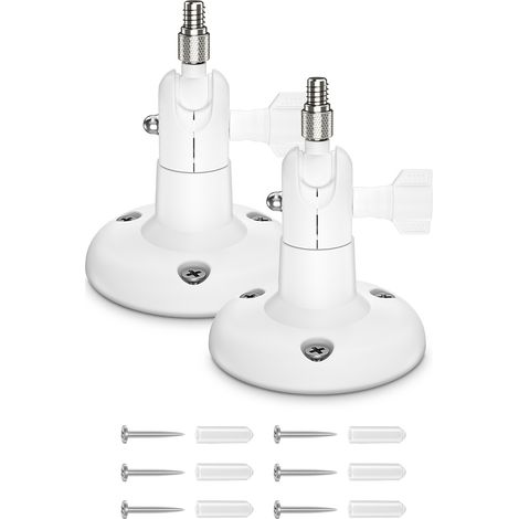 Paquet de 2 supports muraux réglables pour ARLO HD/ARLO PRO/ARLO PRO2/ARLO GO/ARLO ULTRA/WYZE CAM PAN, support de montage de caméra domestique, sécurité intérieure et extérieure, blanc (1/5)