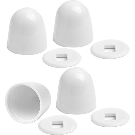Caps Pour Vis De Chasse D Eau - Universels En Plastique - Pour Salle De Bains - 6 Pièces (1/5)