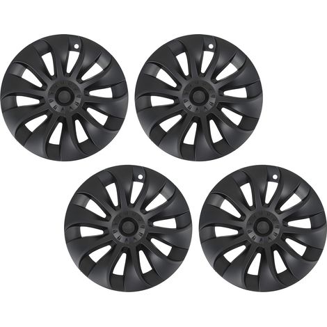 Lot de 4 enjoliveurs de roue 20 pouces noir mat personnalisés pour Tesla Model Y 2020 à 2023 (1/5)