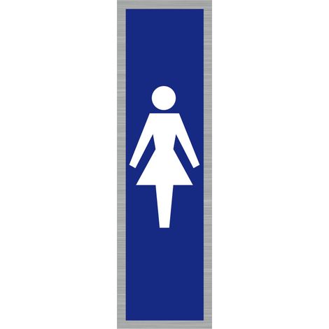 Pictogramme WC FEMMES (Q0133).- Plaque aluminium brossé - (1/5)