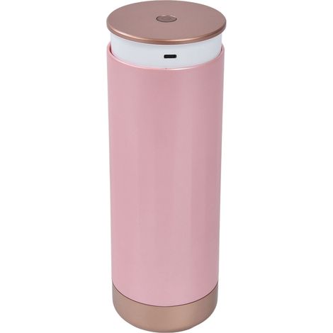 Boîte de rangement pour pinceaux de maquillage rose, avec fonction de chargement USB-C, affichage LED et couvercle anti-poussière (1/5)