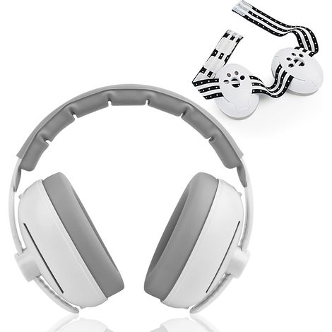 Cache-oreilles 2 en 1 pour Bébé, Casque Avion Bebe,Casque Anti Bruit Bebe pour Protection Contre le Bruit (0-4 ans), Réduction de Bruit de 25dB, Bandeau Réglable et Coque ABS Légère (1/5)