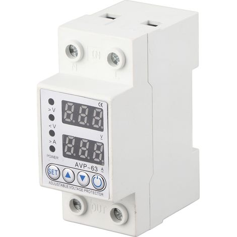Disjoncteur domestique à affichage numérique, protection contre les surintensités, réarmement automatique, 220 V, 63 A, bipolaire (1/5)