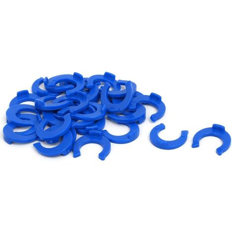 sourcing map Pinces Clips verrouillage 1/4" 30Pcs pour raccords de filtre eau par osmose inverse (1/2)