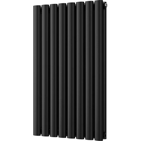 Omeara - Black Designer Radiator H800mm x W464mm Double Panel