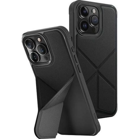 Funda Uniq Transforma para iPhone 15 Pro de 6.1 pulgadas con carga Magclick, color negro/negro ébano. (1/2)