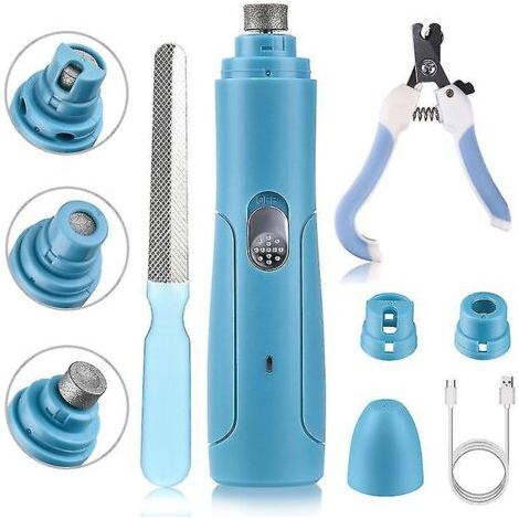 Ensemble d'outils de manucure pour animaux de compagnie, taille-ongles électrique USB pour chat et chien, coupe-ongles automatique