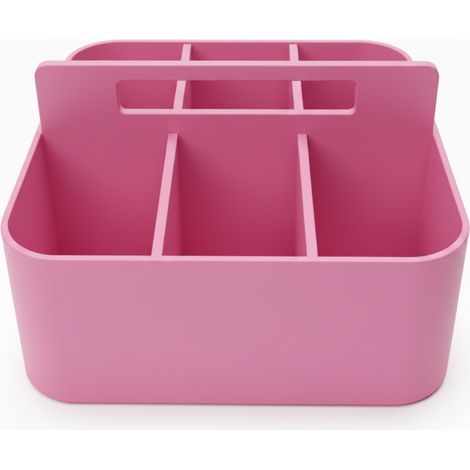 Organizer-Behälter mit Fächern, rosa, tragbar