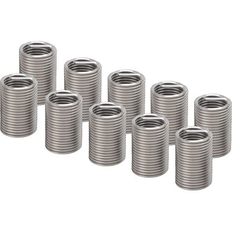 Lot de 10 inserts de réparation de filetage, manchons de protection pour fil d'acier, accessoires de quincaillerie M18 x 22,5D