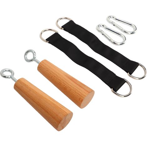 Poignées de traction en bois pour musculation des doigts, accessoires de fitness pour la maison et le haut du corps. (1/5)