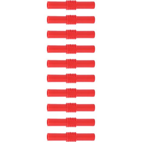 Lot de 10 connecteurs banane femelle-femelle 4mm, coupleur isolé, rallonge pour appareils électroniques, rouge (1/5)