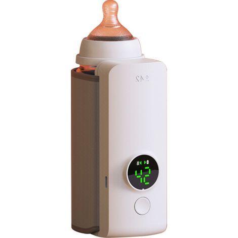 Scaldabiberon portatile 2025, scaldabiberon elettrico per latte materno, scaldabiberon wireless USB, scaldabiberon da viaggio portatile 6000mAh, 48 ore di isolamento, scaldabiberon da viaggio (1/5)