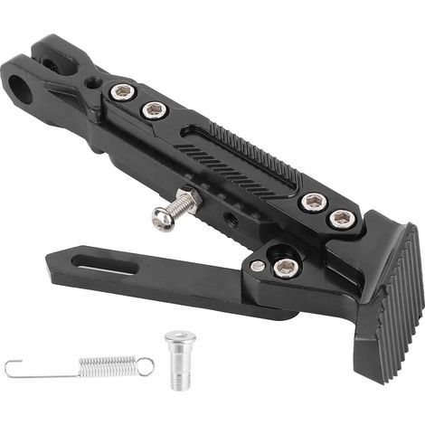 Soporte lateral ajustable para motocicleta, pata de apoyo de motocicleta, soporte lateral universal para motocicleta, soporte de pie de estacionamiento ajustable universal para motocicleta (1/5)