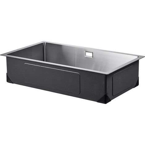 Évier de cuisine de 76 cm, en acier inoxydable 304, à encastrer sous plan, avec accessoires, compatible lave-vaisselle, idéal pour camping-car, cuisine de préparation, buanderie ou bar. (1/5)
