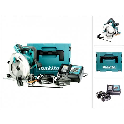 Makita DHS 710 RFJ 36 V Akku Li-Ion Handkreissäge 190 mm im Makpac mit Einlage + Ladegerät + 2x 3,0 Ah Akku