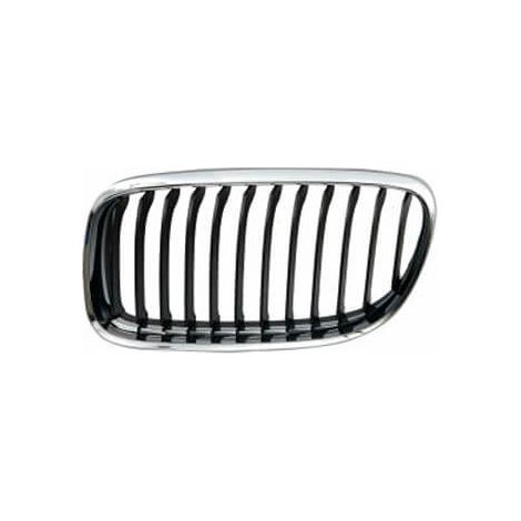 Grille de calandre avant gauche chromée et noire BMW Serie 3 E90/E91 phase 1 2005-2008