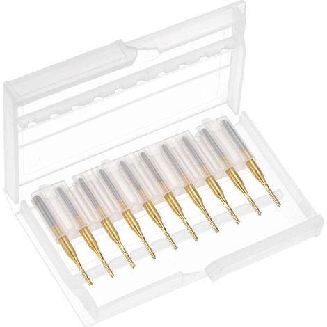10 Stück Hartmetall-Schneidplatten mit Titanbeschichtung für Leiterplattenmaschinen, 1/8 Zoll Schaft 1,4 mm