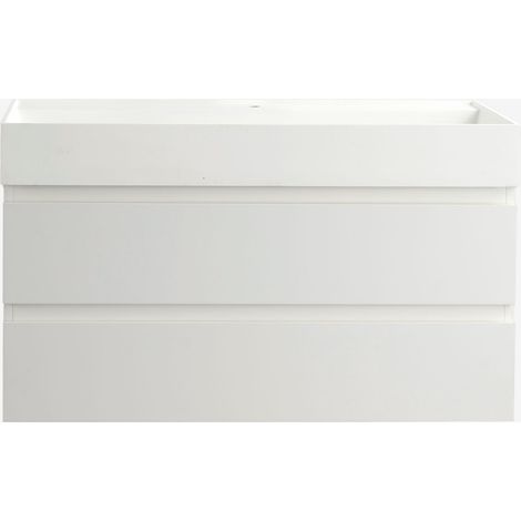 Conjunto de mueble de baño en madera y chapa de fresno con lavabo integrado Ona SKLUM             