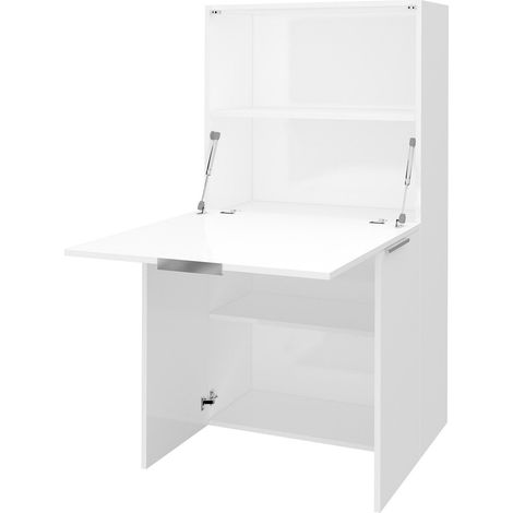 Mobile Scrivania a Scomparsa 70x35x140 cm Dalia Bianco Lucido (1/5)