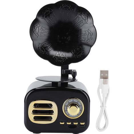 Enceinte Bluetooth Rétro Portable Mini, Haut-Parleur Compact pour Musique sur Bureau et Ordinateur Portable (1/5)