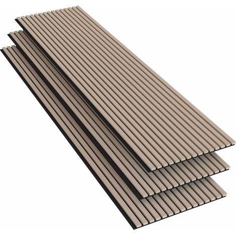 Lot de 2 - 260 x 30 cm - Ep. 21 mm chêne naturel panneaux muraux décoratifs et acoustiques en bois de la gamme Ocean (1/5)