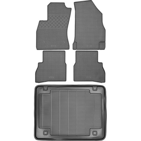 Juego de alfombrillas de goma para coche y alfombrilla para maletero para Fiat Doblo II VAN (2010-2022)