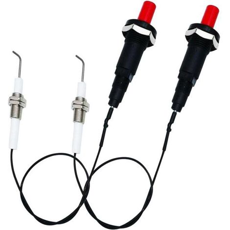 Kit d'allumage piézo à bouton poussoir de 30 cm pour gril à gaz, cuisinière, chauffage et poêle Spaker (1/4)