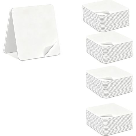 Lot de 40 Tampons Adhésifs Double Face Autocollants Muraux Carrés Transparents En Acrylique Patchs Adhésifs Imperméables pour Murs Sols Verre (60mm x 60mm) (1/5)