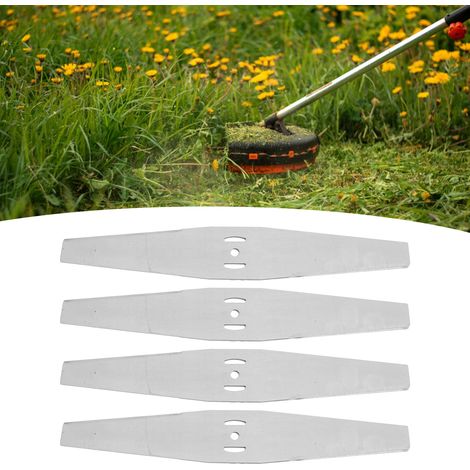 4 lames de tondeuse à gazon au lithium-ion, lames rallongées, lames en acier inoxydable, accessoires anti-emmêlement (1/5)