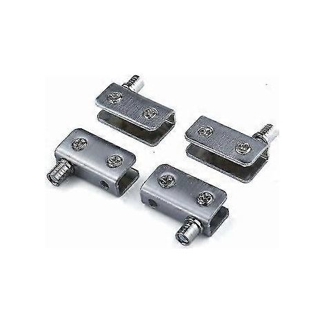 90°-Drehgelenk für Glastüren, bohrfreies Glas, Edelstahl, passend für 5–8 mm Glas, 4er-Pack