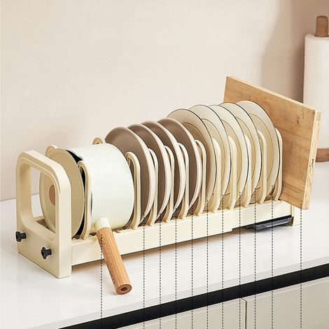 Multifunktionaler, verstellbarer und ausziehbarer Tellerabtropfer für den Hausgebrauch, verschiebbarer Abtropfteller für die Küchenarbeitsplatte. (1/5)
