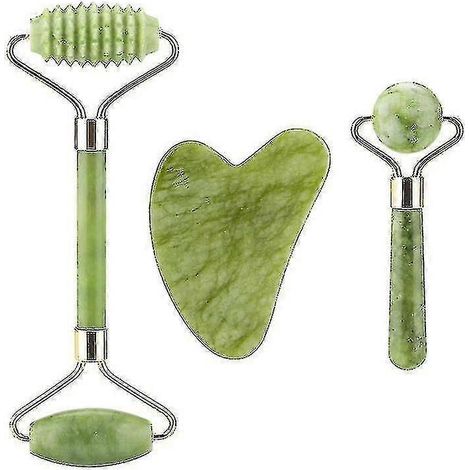 Kit de massage facial 3 en 1 Gua Sha R, double lifting du visage (1/4)