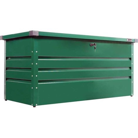 Grner Metall Gartenbox Behalter 132x61x62 cm ZIPPER zi-gab132gr (1/4)