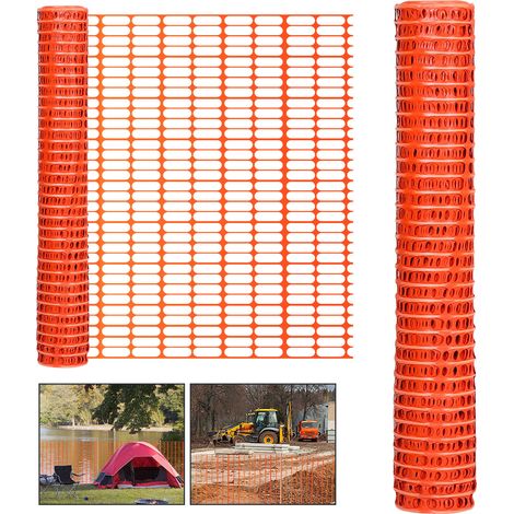 TolleTour 1 pz 1x50 m - arancione Rete di sicurezza - Recinzione segnaletica Recinzione mobile per cantiere per recinzione di sicurezza - resistente allo strappo (1/5)