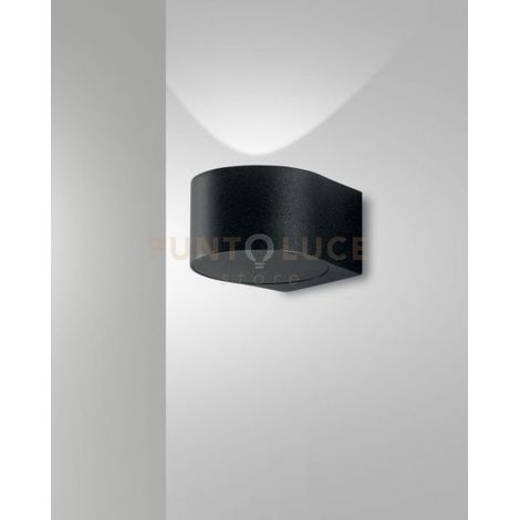 LAO APPLIQUE PER ESTERNI 1 LUCE NERO LED 6W 3000K 540LM IP65