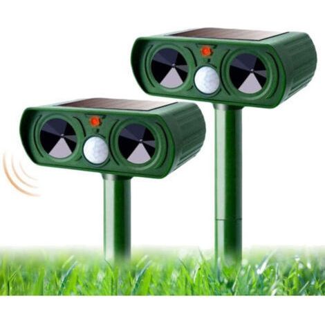 2-Piece Solar Ultrasonic Cat Repellent, Outdoor Cat Repellent with Adjustable Sensitivity and Frequency, Ultrasonic Cat Repellent to Repel Pests, Garden Protector (1/5)