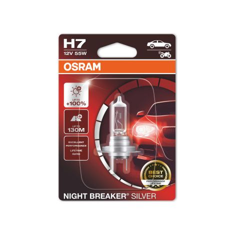 Osram Automotive 4062172395113 Ampoule halogène Night Breaker® Silver H7 55 W 12 V (1/5)