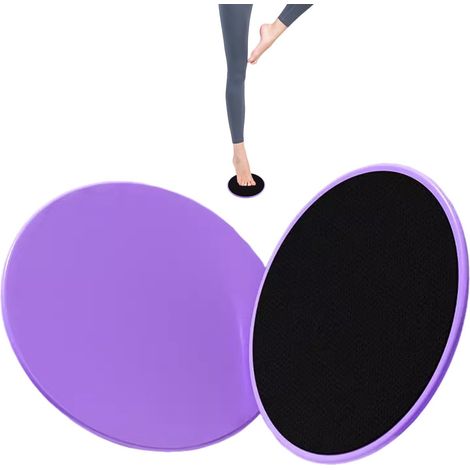 Disques De Glissement - 1 Paire - Abs - Yoga Pilates Core - Maison Gym Extérieur - Violet