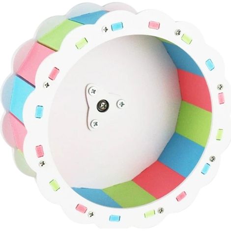1 Roue d'exercice pour hamster, forme de tournesol, en PVC, silencieuse, à fixation par vis (1/5)