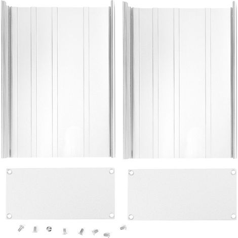Boîtier aluminium mat argenté DIY pour circuit électronique 68x145x200mm (1/5)