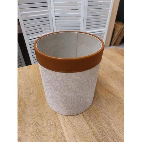 Cestino per la posta rotondo whisky da 7 litri, beige - Atmosphera créateur d'intérieur (1/2)