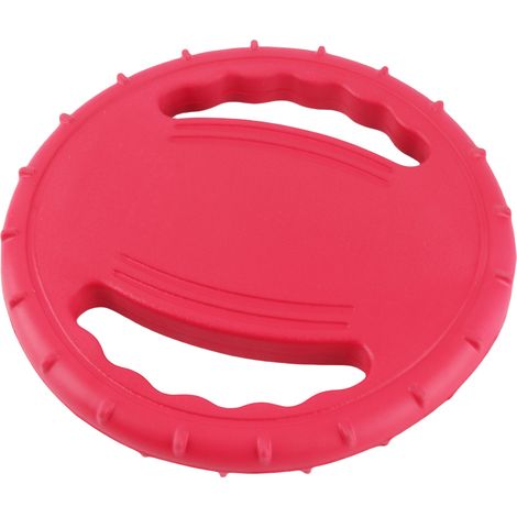 Disque volant pour chien, flexible et couineur, à 2 faces creuses, pour l'entraînement des grands chiens. (1/5)
