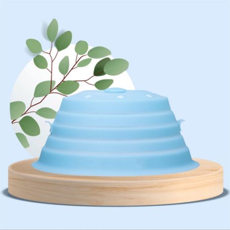 Couvercle anti-éclaboussures pour micro-ondes, couvercle pliable en silicone absorbant pour plateau micro-ondes, idéal pour les collations et les repas légers. (1/5)