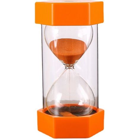 Sablier, sablier, minuterie gravée de 30 minutes, jouets de sablier pour le salon, le bureau et la décoration de la chambre. Plusieurs couleurs à choisir. (1/4)