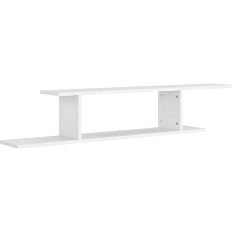 Maison Exclusive - TV-Wandregal Weiß 125x18x23 cm Holzwerkstoff