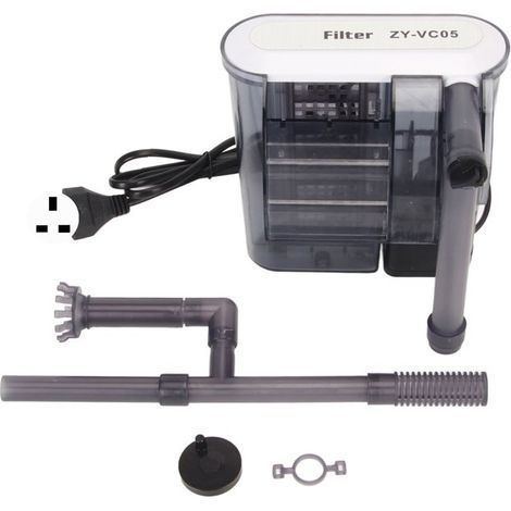 BelleRise - Filtre cascade aquarium – VC05 4W 400L/h ultra-silencieux – Dégraisseur intégré – aquarium ≤50 cm (1/5)