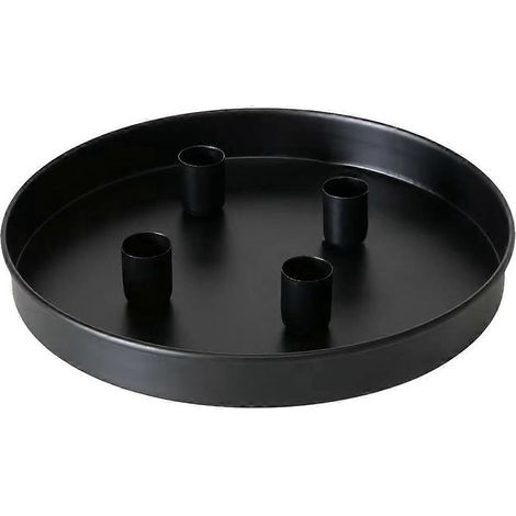 Plateau rond avec 4 supports magnétiques pour bougies mobiles, bougeoirs décoratifs pour la maison et le bureau (1/5)